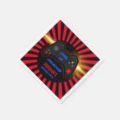 Videospiel Geburtstag Serviette (Ecke)