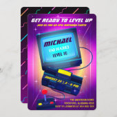 Videospiel-Geburtstagsfeier Einladung (Vorne/Hinten)