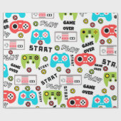 Videospiel Geschenkpapier (Flach)