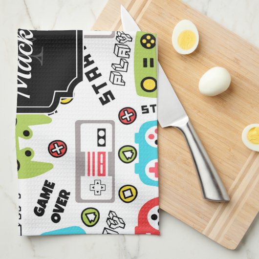 Videospiel Geschirrtuch (Viertel Falte)