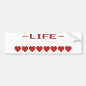 Videospiel-Herz-Leben-Meter Autoaufkleber (Vorne)