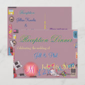 Videospiel-Hochzeit Einladungspostkarte (Vorne/Hinten)