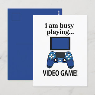Videospiel Ich bin beschäftigt Videospiel spielend Postkarte