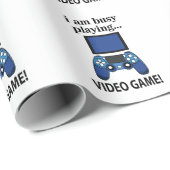 Videospiel Ich bin beschäftigt Videospiel zu spiel Geschenkpapier (Rolleneckpunkt)