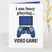 Videospiel Ich bin beschäftigt Videospiel zu spiel Karte (Gelbe Blume)