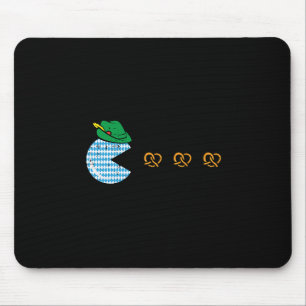 Videospiel isst Brezel Gamer Jungen Kinder Männer Mousepad