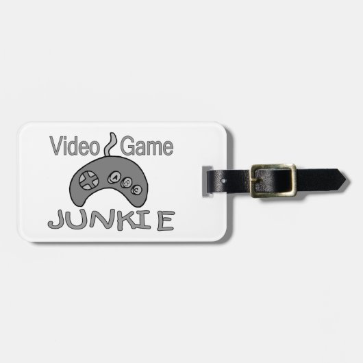 Videospiel-Junkie Gepäckanhänger (Vorderseite horizontal)