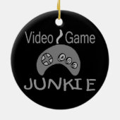 Videospiel-Junkie Keramik Ornament (Hinten)