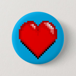 Videospiel Leben Herz - Pixel Herz Button