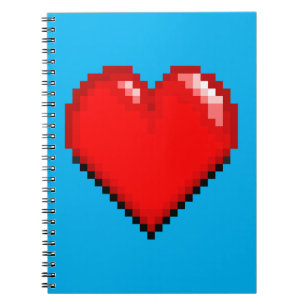 Videospiel Leben Herz - Pixel Herz Notizblock
