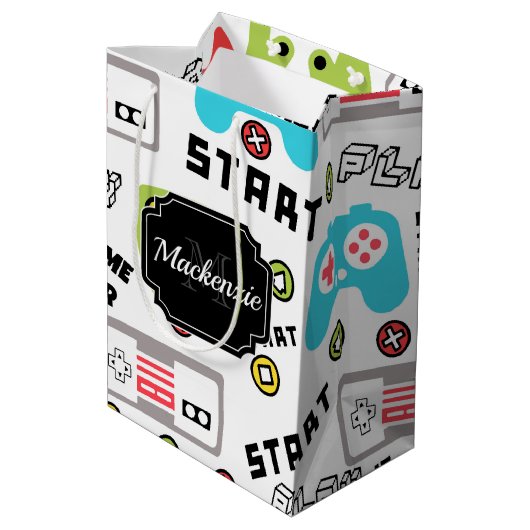 Videospiel Mittlere Geschenktüte (Rückseite Schrägansicht)