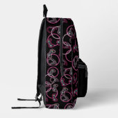 Videospiel Neon Pink Girls Muster Monogram School Bedruckter Rucksack (Links)