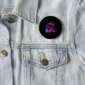 Videospiel Nerd E Sport Gaming Mädchen Gamer Gesch Button (Beispiel)