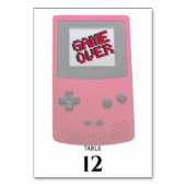 Videospiel-NERD Hochzeit Tischnummer (Rückseite)
