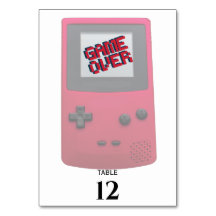 Videospiel-NERD Hochzeit Tischnummer