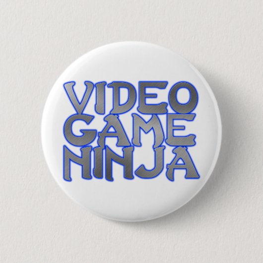 VIDEOSPIEL NINJA (blau) Button (Vorderseite)