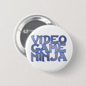 VIDEOSPIEL NINJA (blau) Button (Vorne & Hinten)