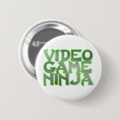VIDEOSPIEL NINJA (Grün) Button (Vorne & Hinten)