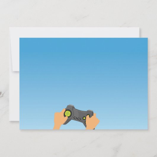 Videospiel-Party - Personalisierte Einladungen (Rückseite)