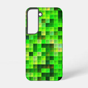 Videospiel-Pixel grünes Quadratmuster Samsung Galaxy Hülle