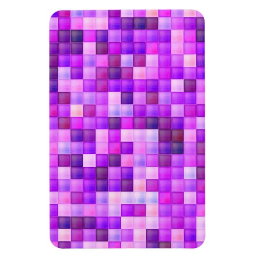 Videospiel-Pixel Rosa Quadratmuster Magnet (Vertikal)