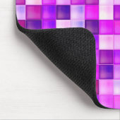 Videospiel-Pixel rosa Quadratmuster Mousepad (Ecke)