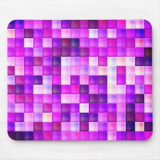 Videospiel-Pixel rosa Quadratmuster Mousepad (Vorne)
