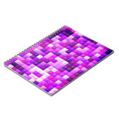 Videospiel-Pixel-Rosa-Quadratmuster Notizblock (Linke Seite)
