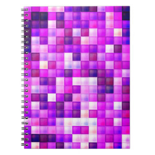 Videospiel-Pixel-Rosa-Quadratmuster Notizblock