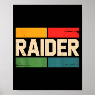 Videospiel-Raider Vintage Retro Männer Frauen Mädc Poster