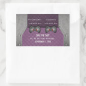 Videospiel Save the Date Sticker, Lila Rechteckiger Aufkleber (Tasche)