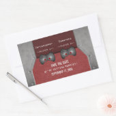 Videospiel Save the Date Sticker, Maroon Rechteckiger Aufkleber (Umschlag)