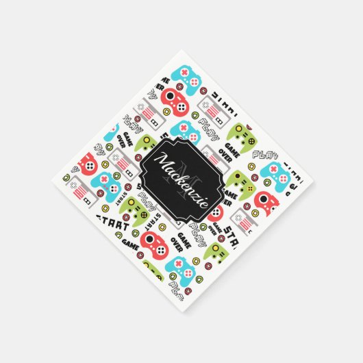 Videospiel Serviette (Ecke)