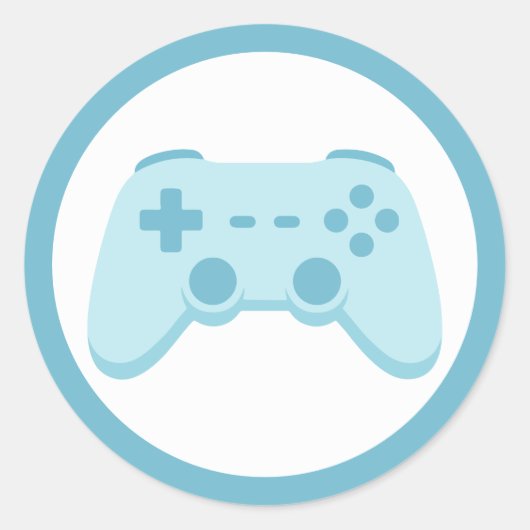 Videospiel | Spielerrunde | Spielecontroller Runder Aufkleber (Vorderseite)