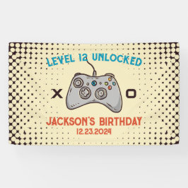 Videospiel-Spielstand Ungesperrter Gamer Boy Männe Banner