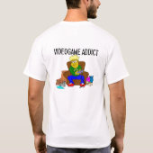 Videospiel-Süchtiger T-Shirt (Rückseite)