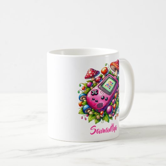 Videospielbildschirm-Champignons Kaffeetasse (VorderseiteRechts)