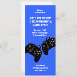 Videospielcontroller Einladung zum Geburtstag 9 x 