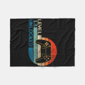 Videospielcontroller entsperrt Stufe 13 Geburtstag Fleecedecke (Vorderseite (Horizontal))