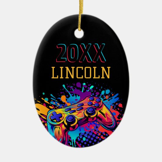 Videospielcontroller Keramik Ornament (Vorne)