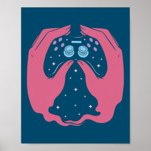 Videospielcontroller-Konstellation Poster