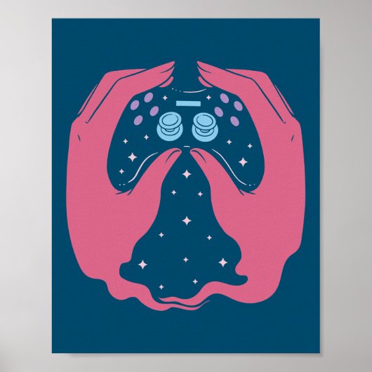 Videospielcontroller-Konstellation Poster (Vorne)