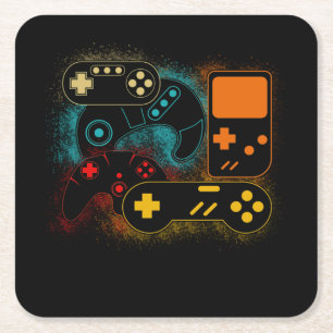 Videospielcontroller Rechteckiger Pappuntersetzer