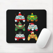 Videospielcontroller Weihnachtsmannmütze Gamer Boy Mousepad (Mit Mouse)