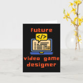 Videospieldesigner-Programmierer-Coder Karte (Gelbe Blume)