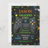Videospiele Einladung zum Geburtstag (Vorderseite)