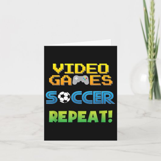 Videospiele, Fußball, Funny Quote Sprichwort Grafi Karte (Vorderseite)