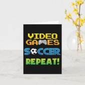 Videospiele, Fußball, Funny Quote Sprichwort Grafi Karte (Gelbe Blume)