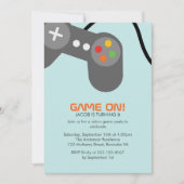 Videospiele Geburtstagsparty Einladung (Vorderseite)