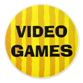 Videospiele Gelbe Streifen Keramikknauf